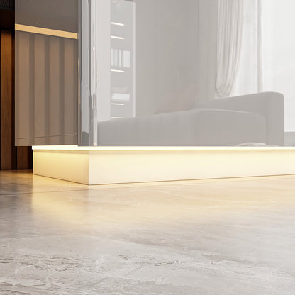 Meuble TV LED, console, centre multimédia, finition brillante