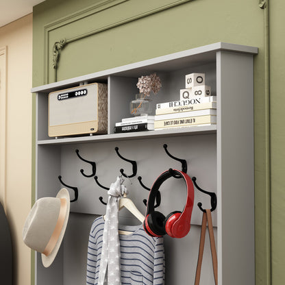 Meuble à chaussures avec banc et crochets pour entrée