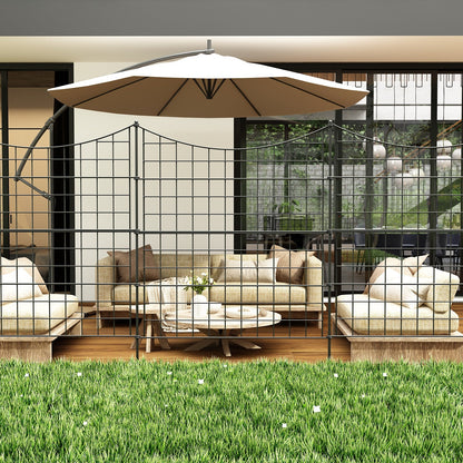 Clôture de jardin (lot de 5) - Barrière pour animaux - Clôture antirouille - Aménagement paysager - Terrasse - Fleurs