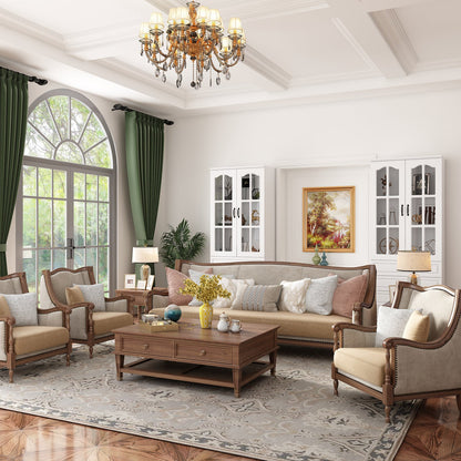 Vitrine en bois pour bureau à domicile, salon