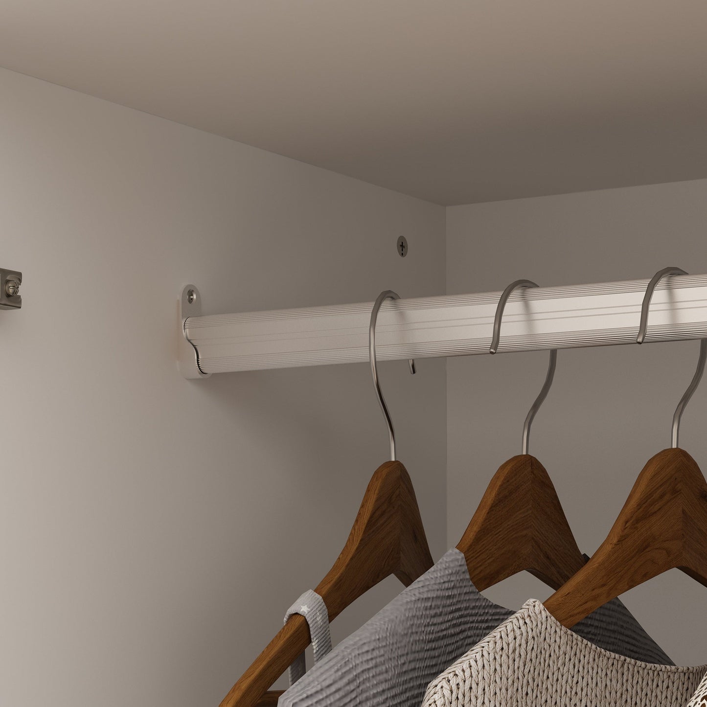 Armoire-penderie blanche élégante de 63 pouces de large avec miroir, 4 portes et 6 tiroirs