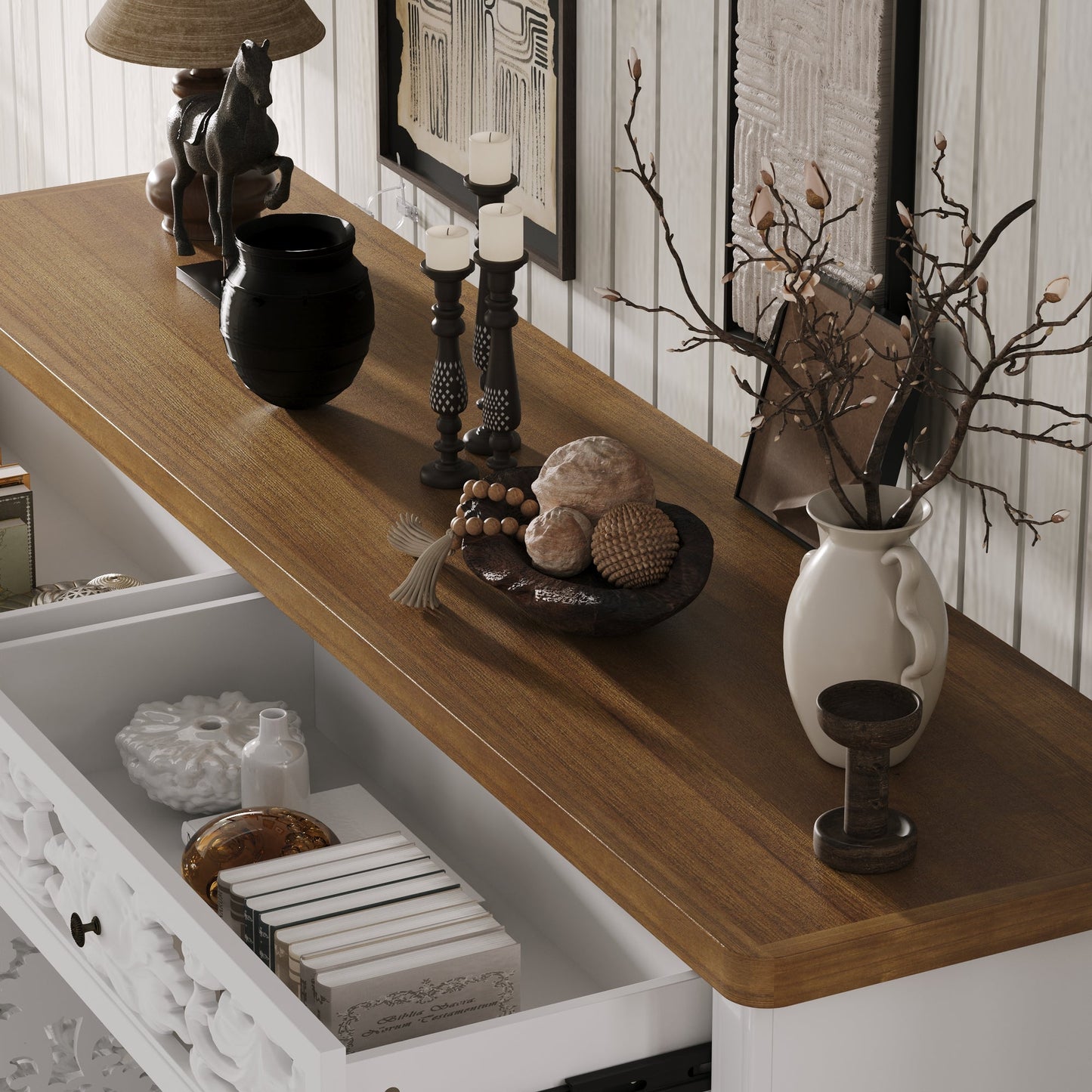 Buffet/meuble de rangement de 63 po de largeur