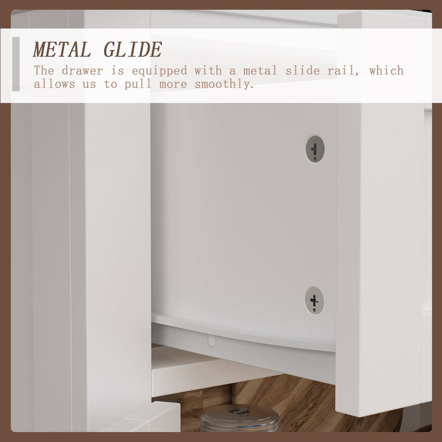 Armoire de rangement haute avec étagère réglable à 6 niveaux et tiroirs 