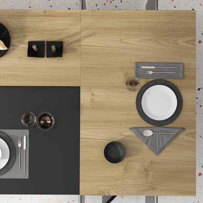 Îlot de cuisine avec plateau en bois massif et composite