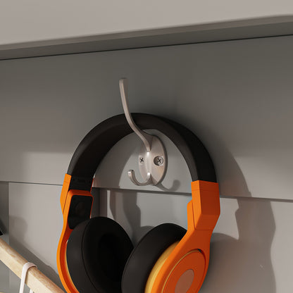 Meuble d'entrée 3 en 1 avec étagère à chaussures, porte-manteau et banc de rangement