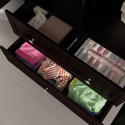 Armoire de rangement blanche pour chambre à coucher avec 3 tiroirs