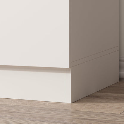 Armoire de rangement en bois manufacturé, grande penderie familiale avec barres de suspension