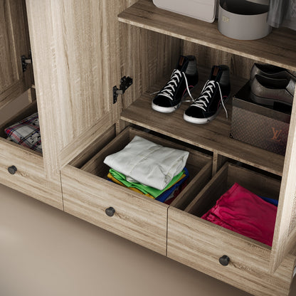 Armoire en bois massif et en panneaux de particules