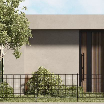 Clôture de jardin (lot de 5) - Barrière pour animaux - Clôture antirouille - Aménagement paysager - Terrasse - Fleurs