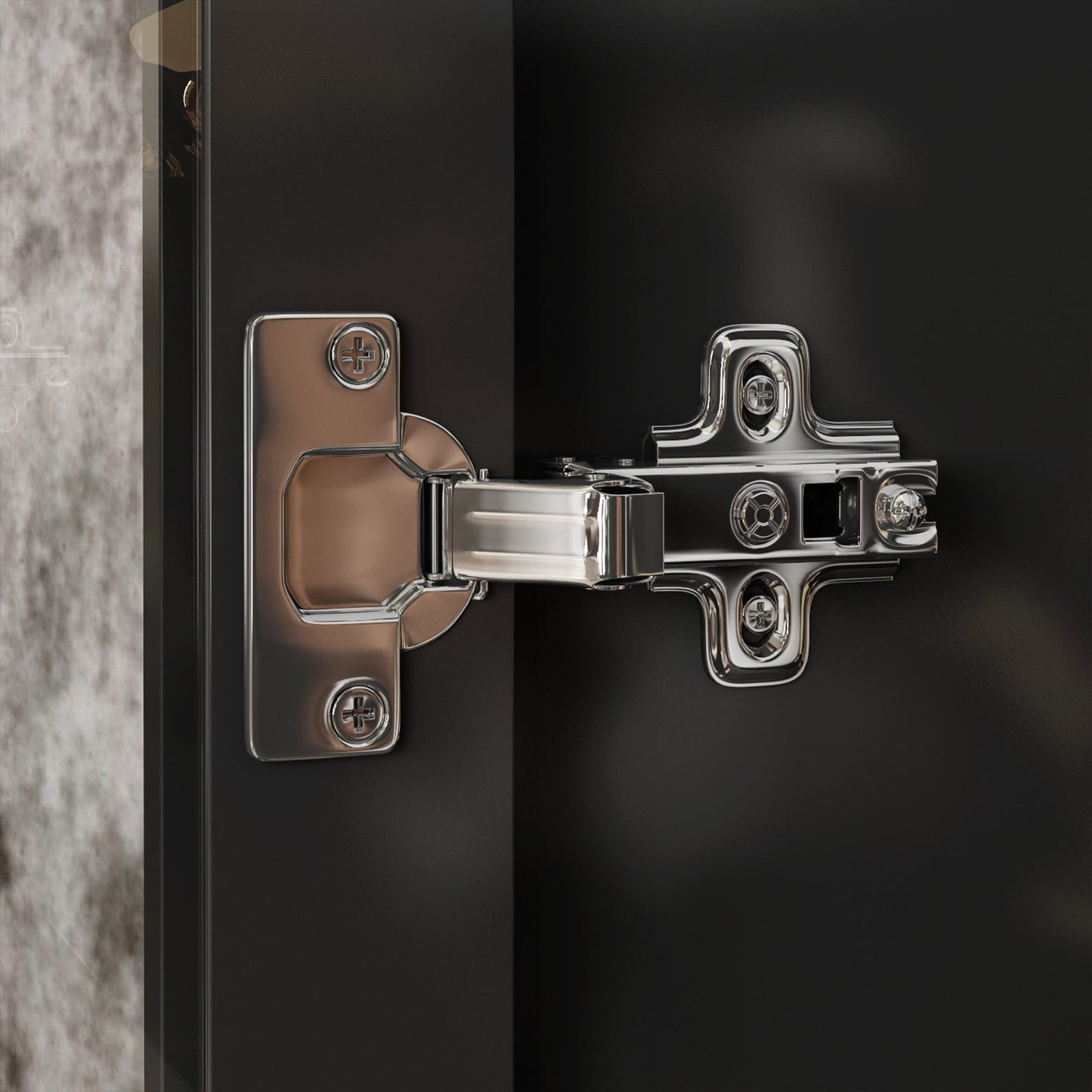 Buffet/meuble de rangement avec étagère à 3 niveaux et portes en acrylique