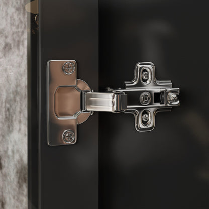 Buffet/meuble de rangement avec étagère à 3 niveaux et portes en acrylique