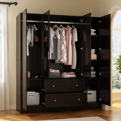Armoire multifonctionnelle de grand rangement avec miroir