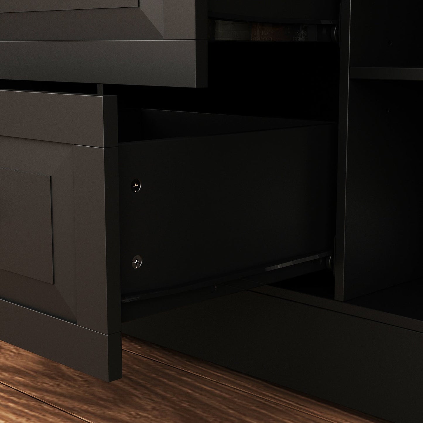 Buffet bar avec porte vitrée, vaisselier de cuisine avec tiroirs, porte-verres et casier à vin