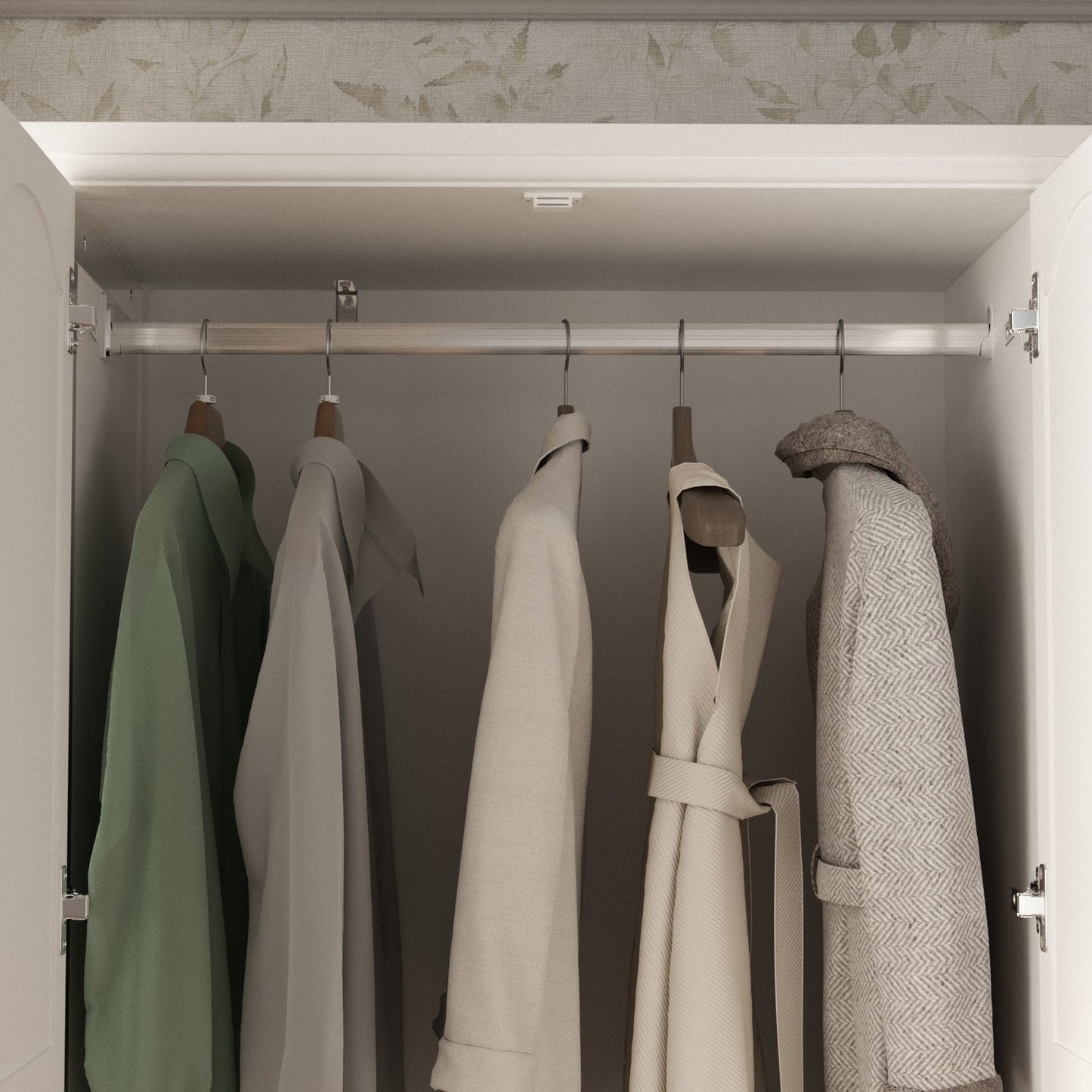 Grande armoire de rangement avec 3 portes et 5 tiroirs