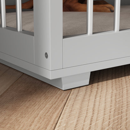 Grande cage en bois pour chien avec 2 tiroirs et séparateurs