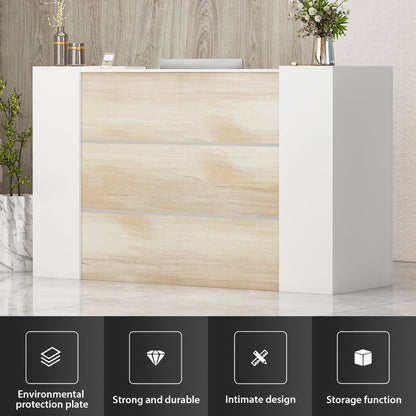 Grand comptoir d'accueil avec porte verrouillable 70W