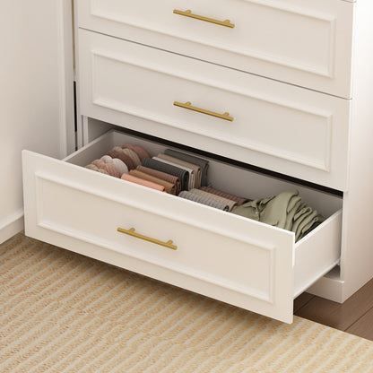 Armoire modulaire de grande taille (74,8 cm) avec portes et tiroirs en verre