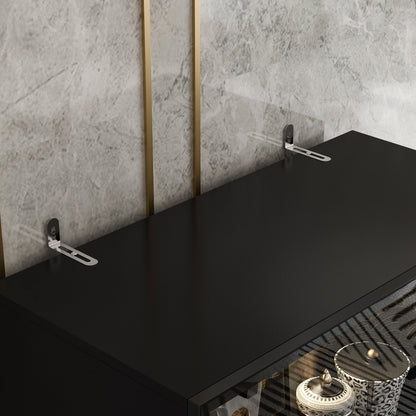 Vitrine vitrée à 4 niveaux avec éclairage LED