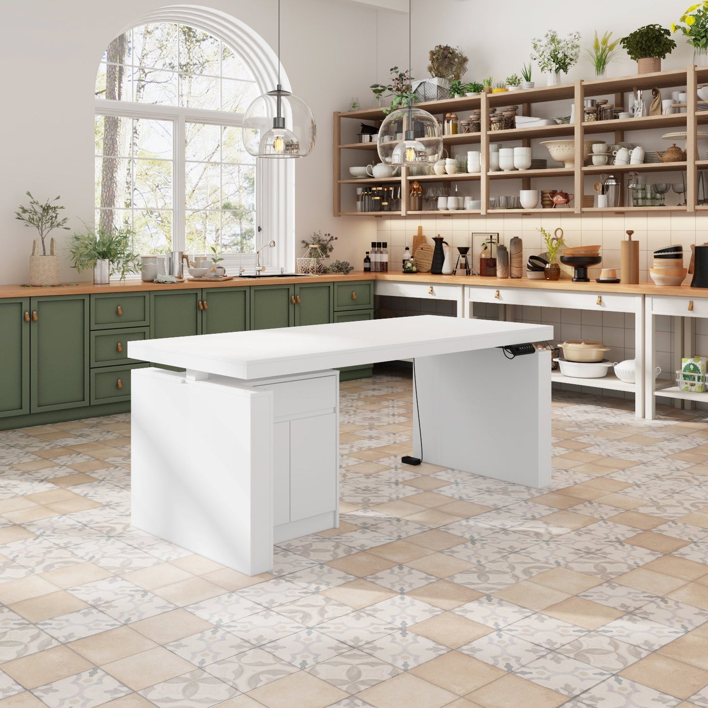 Îlot de cuisine relevable