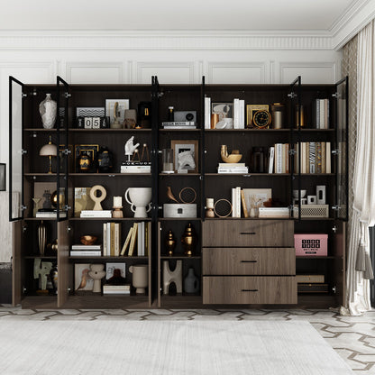 Bibliothèque combinée avec éclairage LED