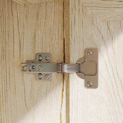 Meuble de rangement modulaire élégant : design épuré et combinaison de compartiments ouverts et fermés.