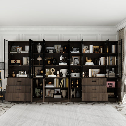 Bibliothèque combinée avec éclairage LED