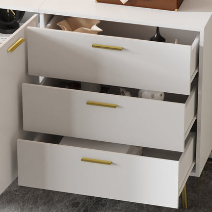 Buffet de 70,9 cm de large avec 3 portes et 3 tiroirs