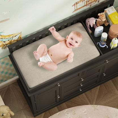 Table à langer à 3 tiroirs avec 2 placards