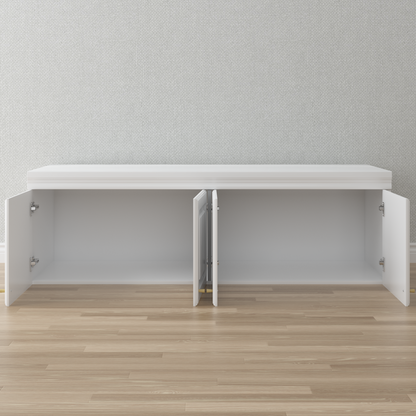 Armoire familiale, armoire de chambre, dressing à 4 portes et tiroirs