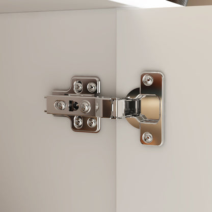 Buffet console en finition blanche, 4 portes en forme de U