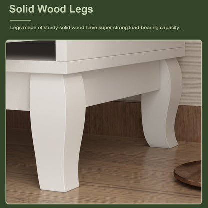 Commode double moderne blanche à 6 tiroirs pour entrée ou salon 