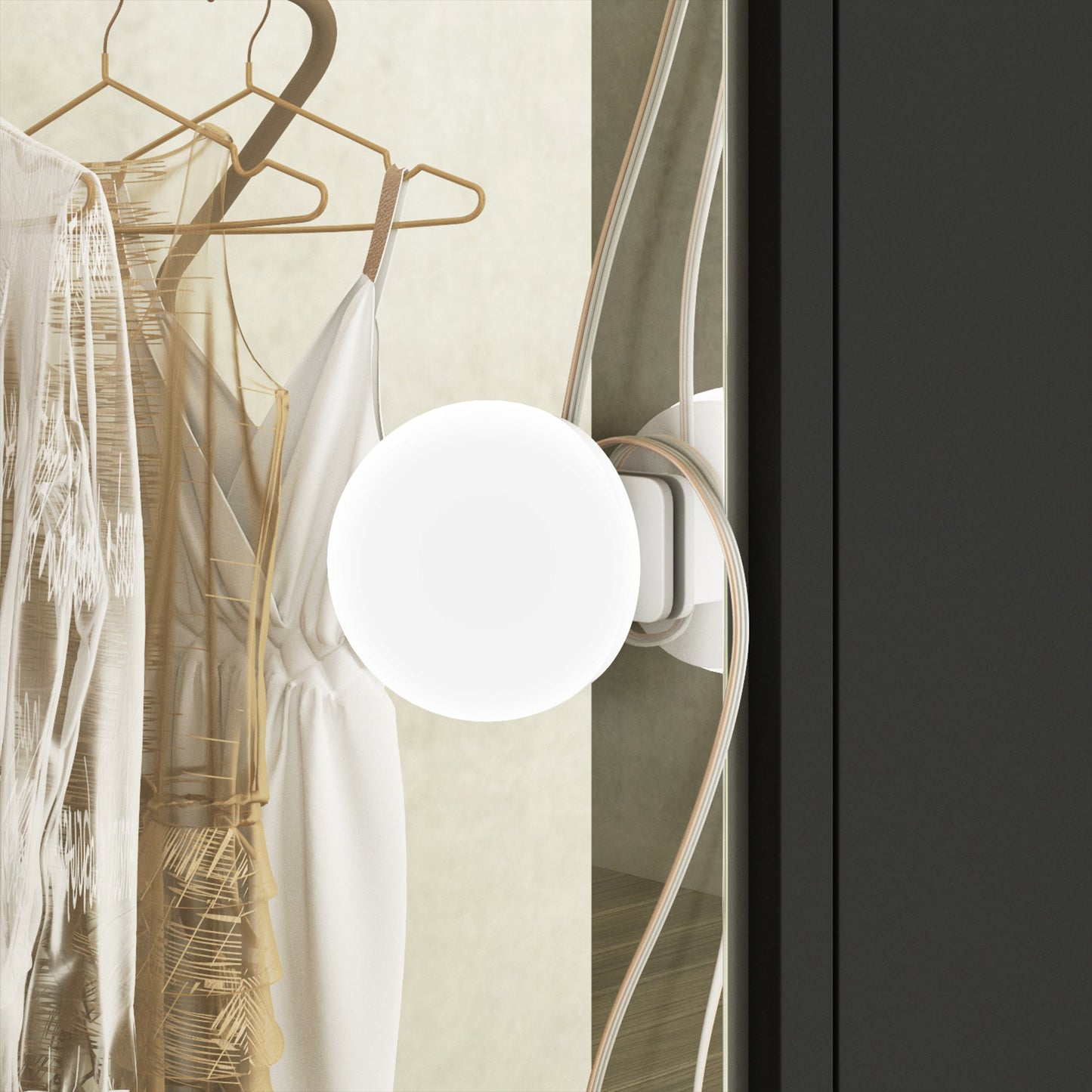 Coiffeuse avec miroir et lampe