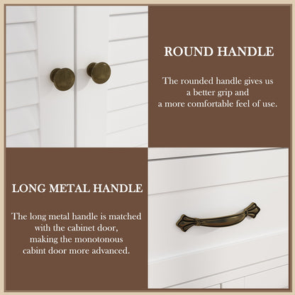 Armoire de rangement haute avec étagère réglable à 6 niveaux et tiroirs 