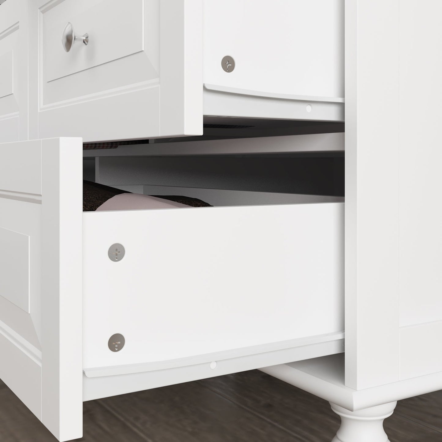 Grande armoire de rangement avec 3 portes et 5 tiroirs