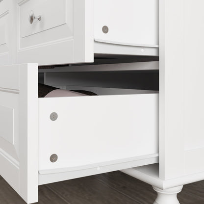 Grande armoire de rangement avec 3 portes et 5 tiroirs