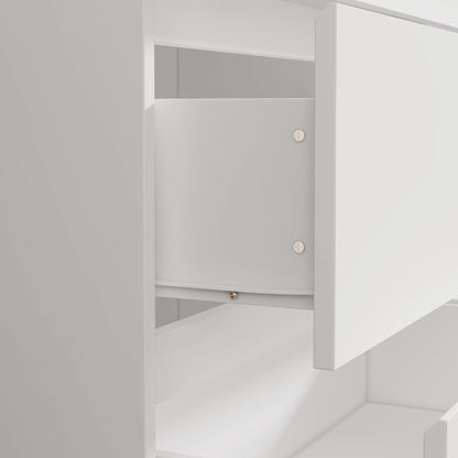 Buffet à 6 tiroirs aspect vieilli avec texture grainée - 150 cm de large