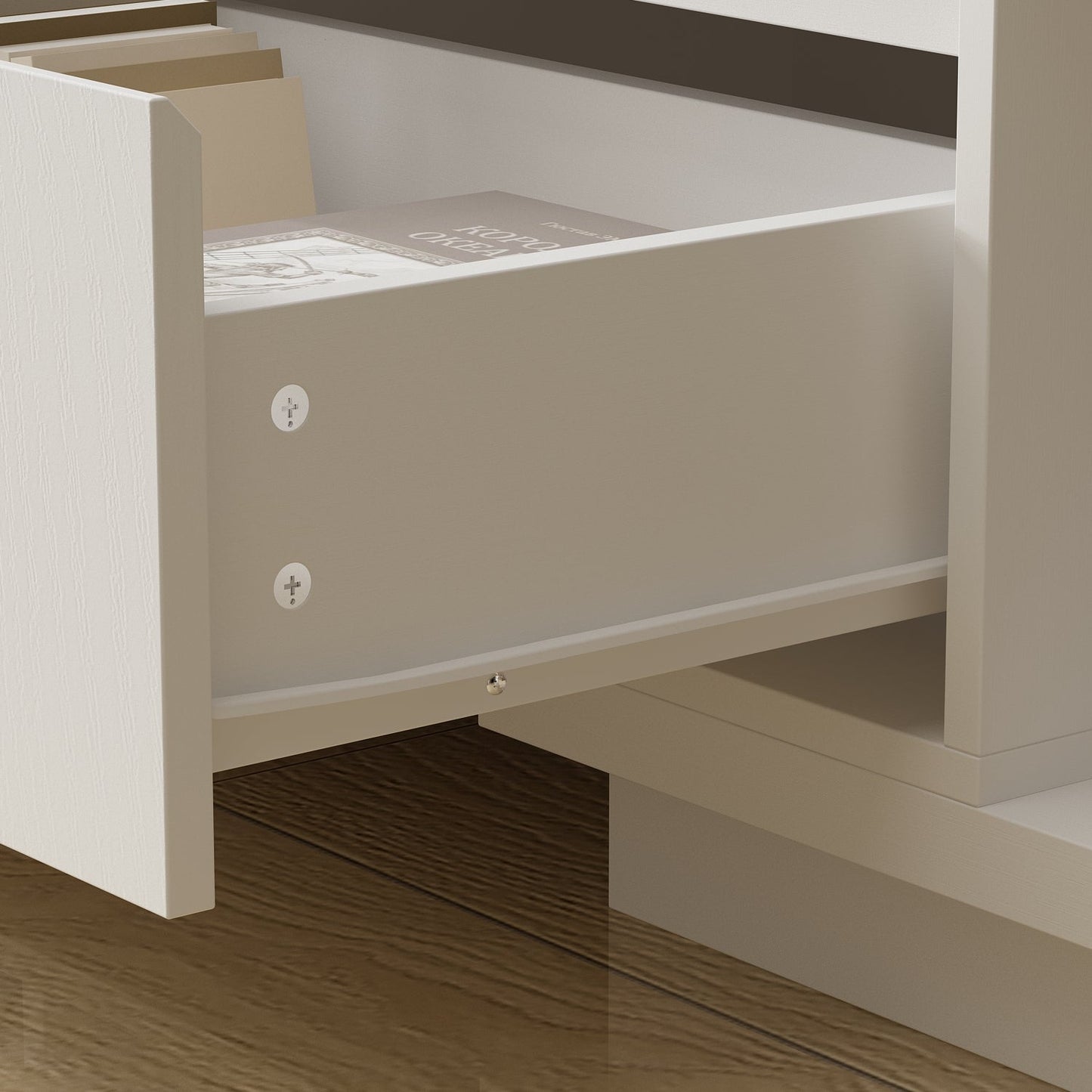 Meuble TV large, meuble multimédia, meuble TV à largeur réglable pour salon