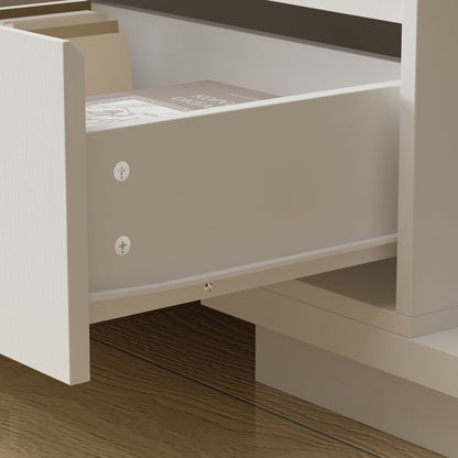 Meuble TV large, meuble multimédia, meuble TV à largeur réglable pour salon