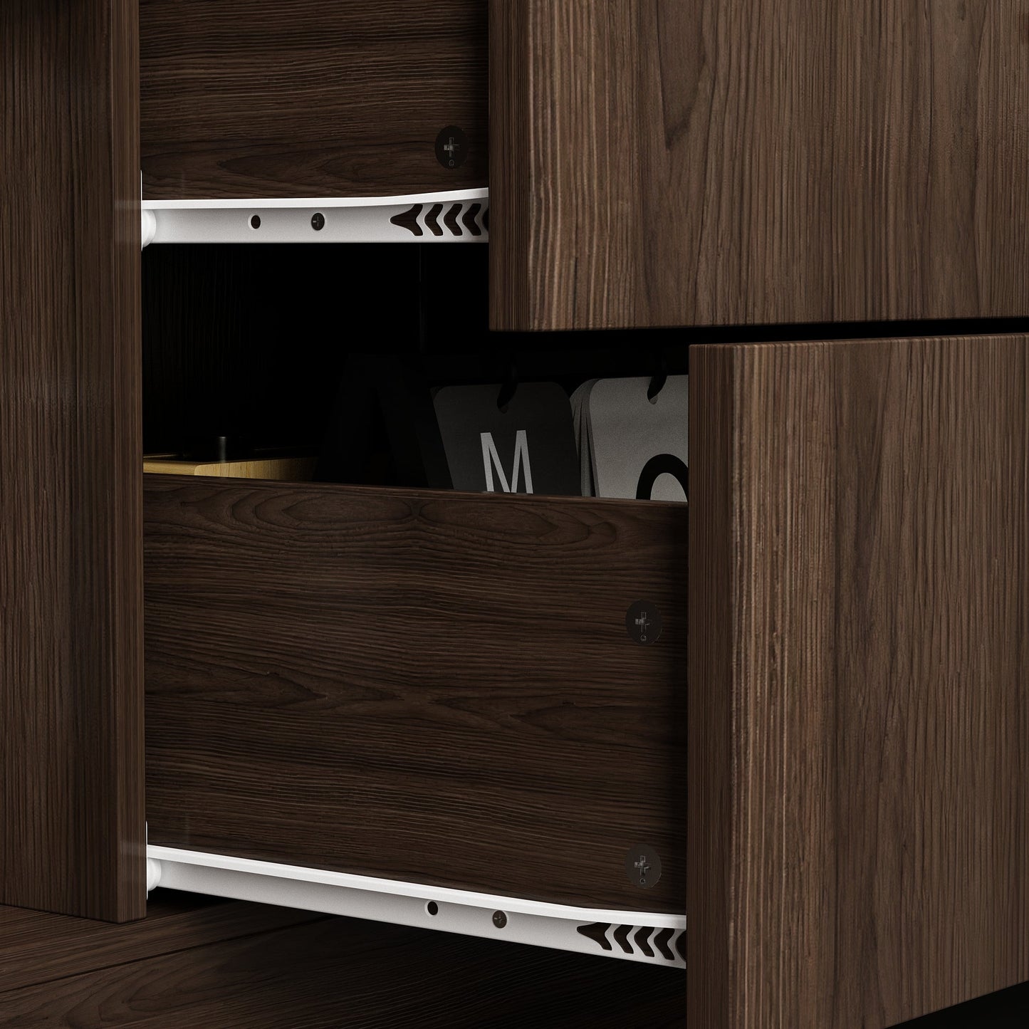 Bibliothèque combinée avec éclairage LED