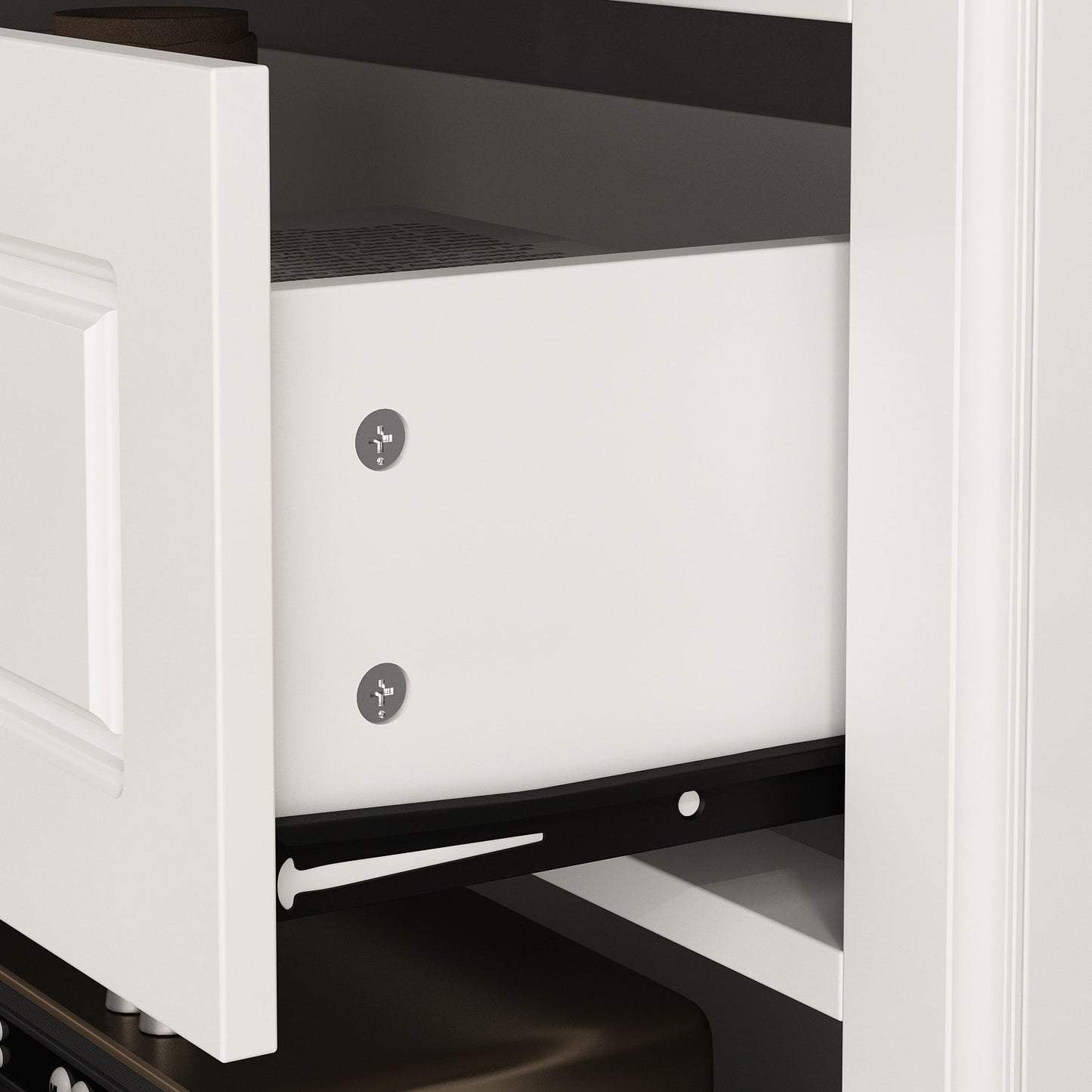 Commode moderne en bois blanc, commode haute à 6 tiroirs pour le rangement de la maison