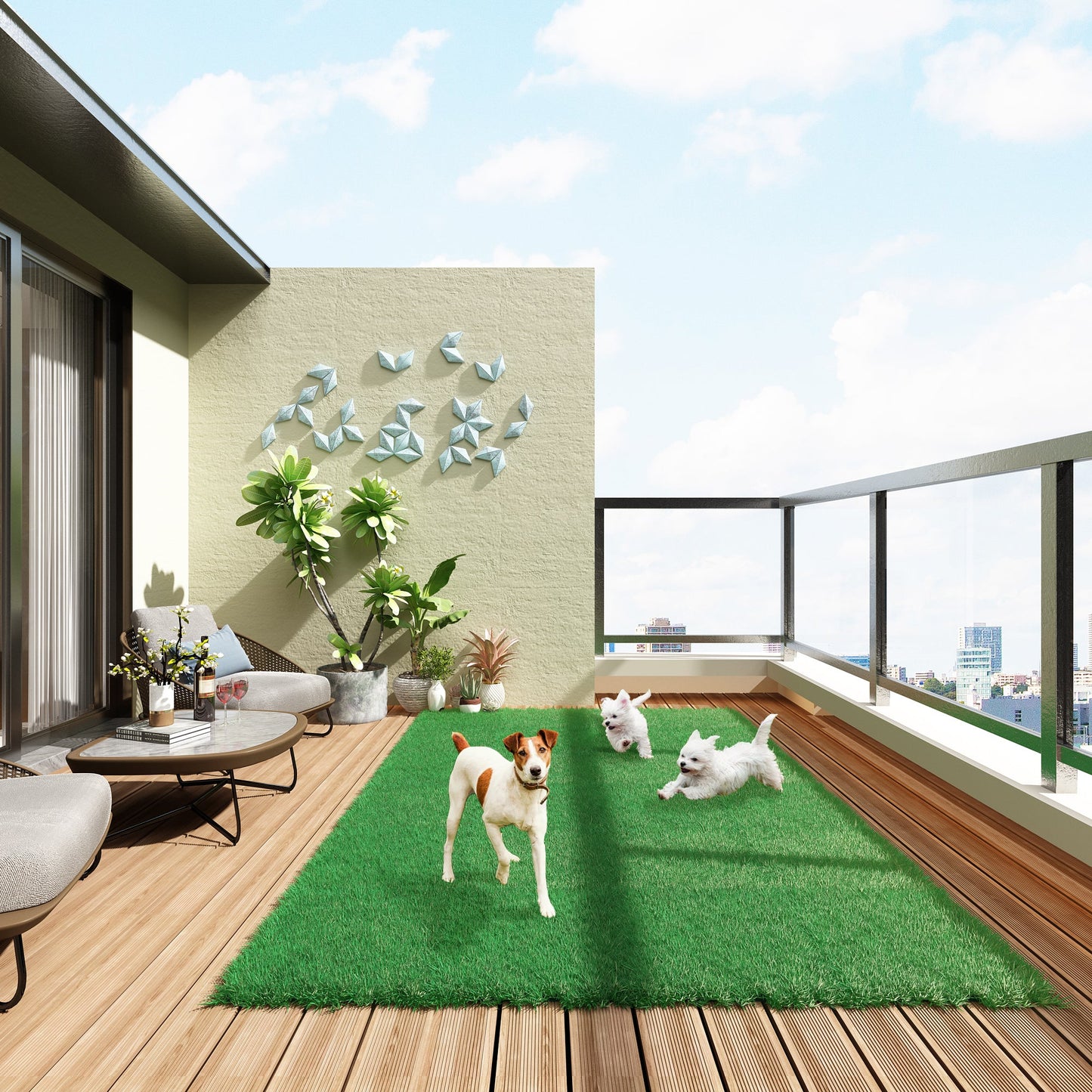 Panneaux de gazon artificiel 120 x 79,2