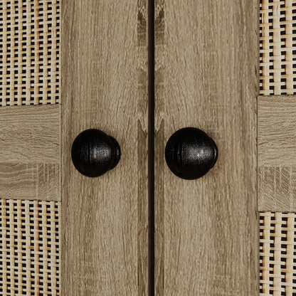 Armoire de style rustique avec 4 portes tressées en vigne