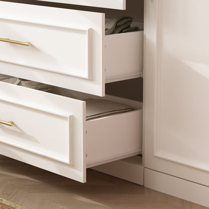 Armoire modulaire de grande taille (74,8 cm) avec portes et tiroirs en verre