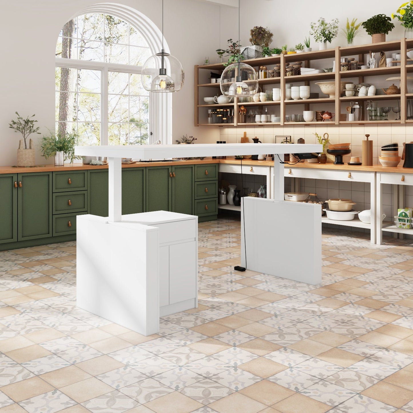 Îlot de cuisine relevable