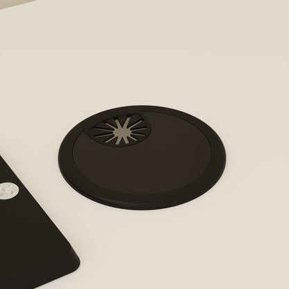 Bureau d'ordinateur en L de 160 cm de large avec tiroir à dossiers suspendus