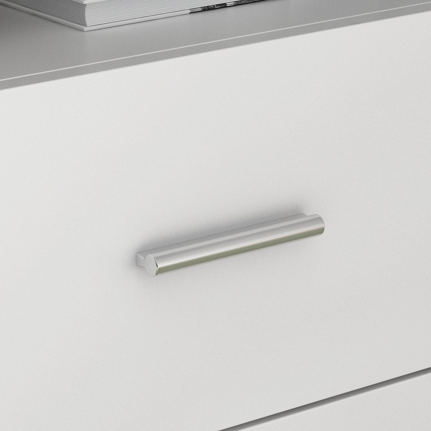 Bureau d'ordinateur en forme de L avec tiroirs et étagères, idéal pour écrire et jouer à domicile.