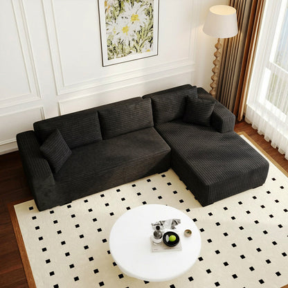 Canapé-lit rembourré de 106 pouces de large avec accoudoirs et deux coussins