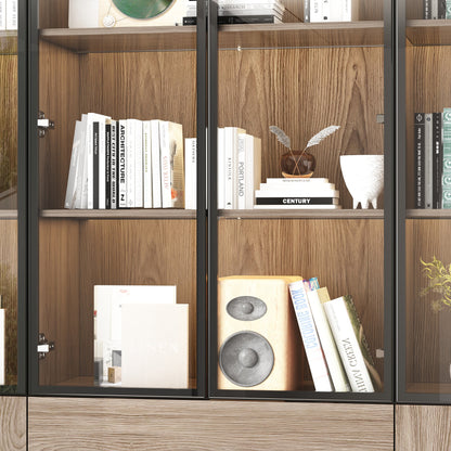 Bibliothèque combinée avec éclairage LED