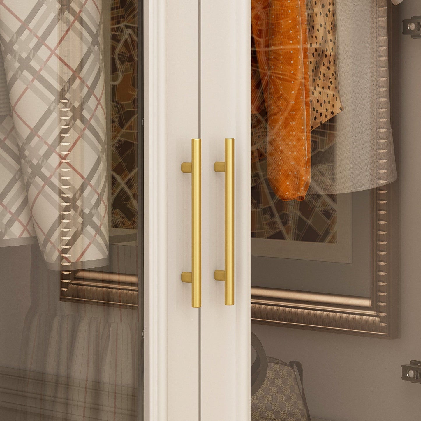 Armoire modulaire de grande taille (74,8 cm) avec portes et tiroirs en verre