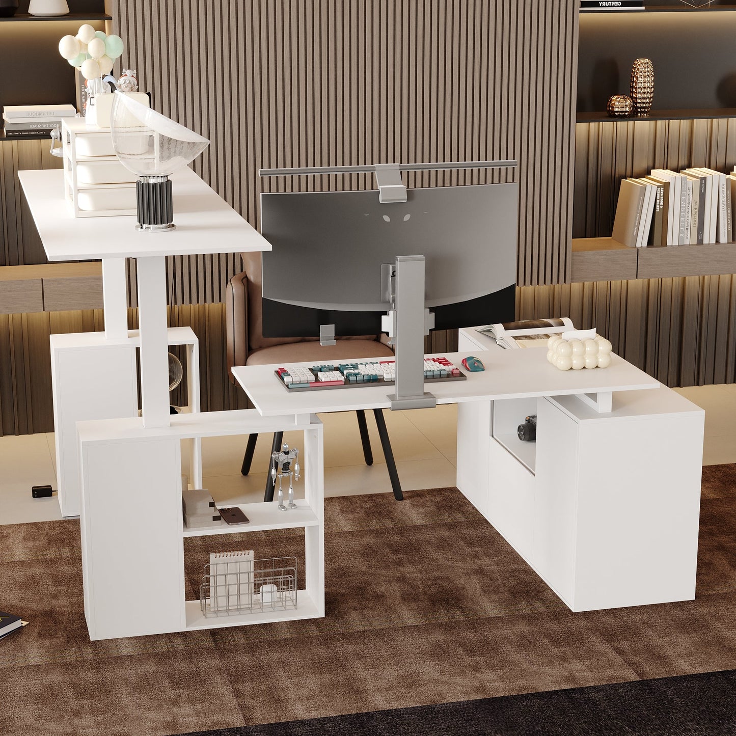 Bureau ergonomique assis-debout pour la maison avec contrôleur de mémoire préréglée